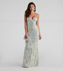 Teagan Sequin Slim-Fit Formal Dress