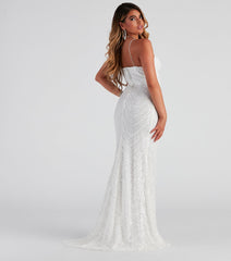 Natalie Sequin A-Line Formal Dress