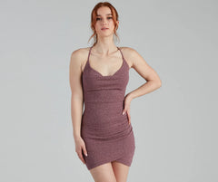 Ready For My Closeup Glitter Mini Dress