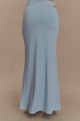 Haven Slinky Twist Midi Skirt - Pale Blue