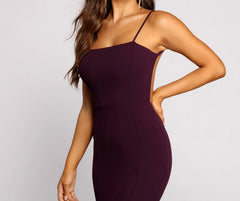 Cara Formal Crepe Open Back Dress