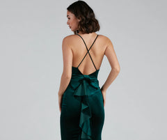 Margot Formal Ruffled Velvet Dress