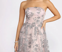 Sinclair Embroidered Strapless Ball Gown