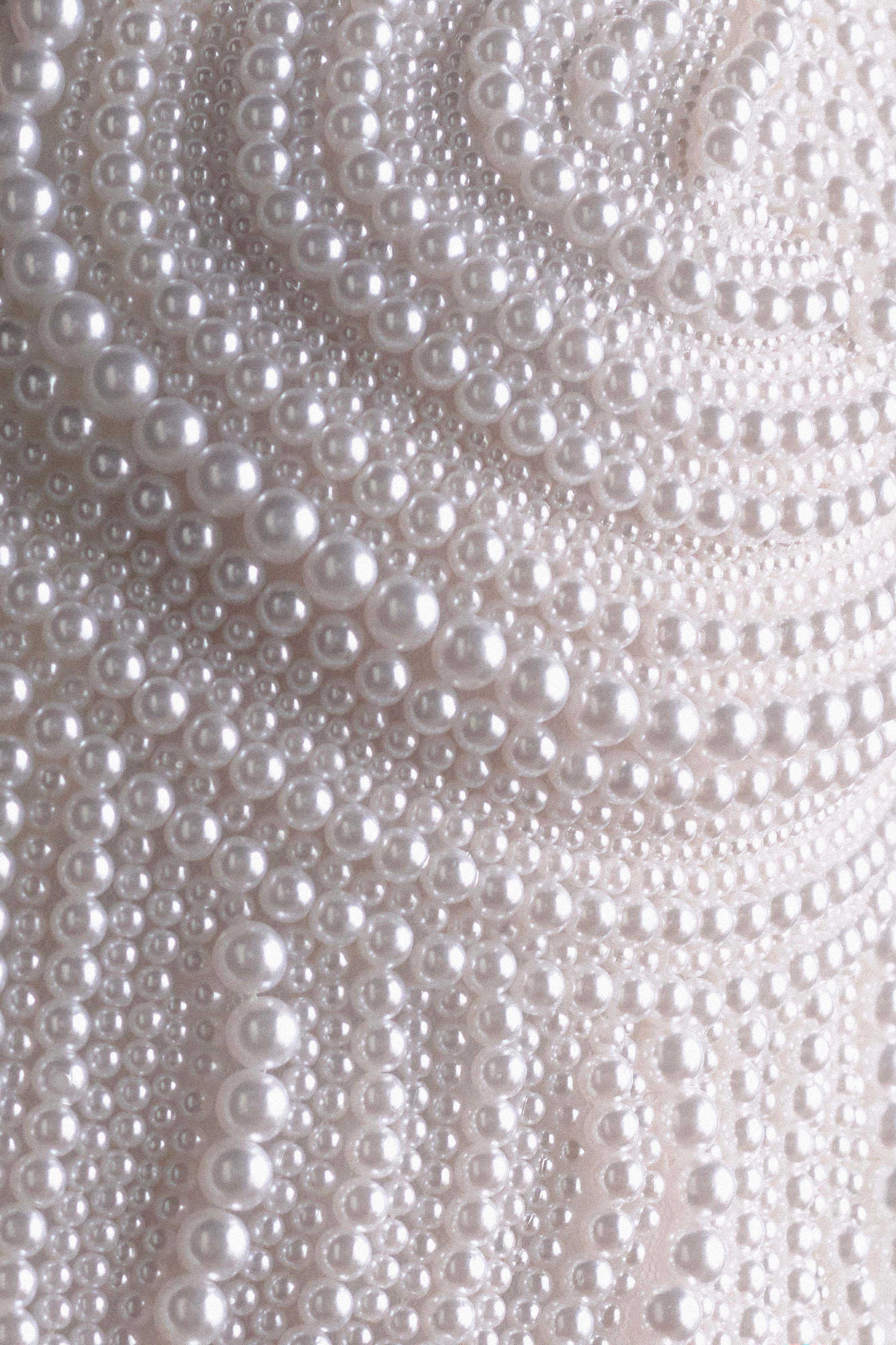 Kathia Pearl Hand Beaded Top - White