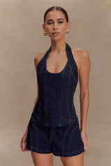 Meadow Denim Shorts - Indigo Blue
