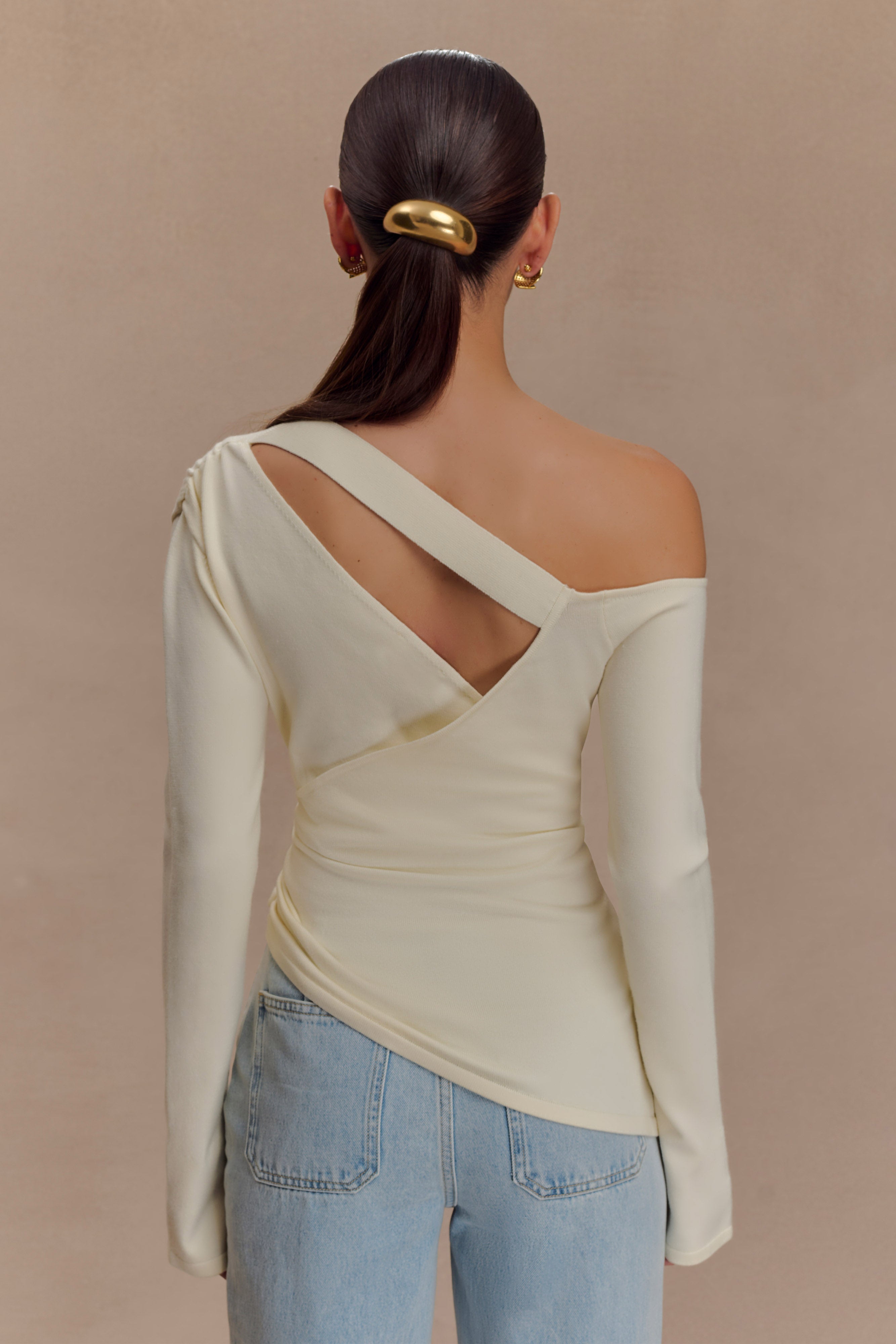 Miles Off Shoulder Knit Top - Ivory