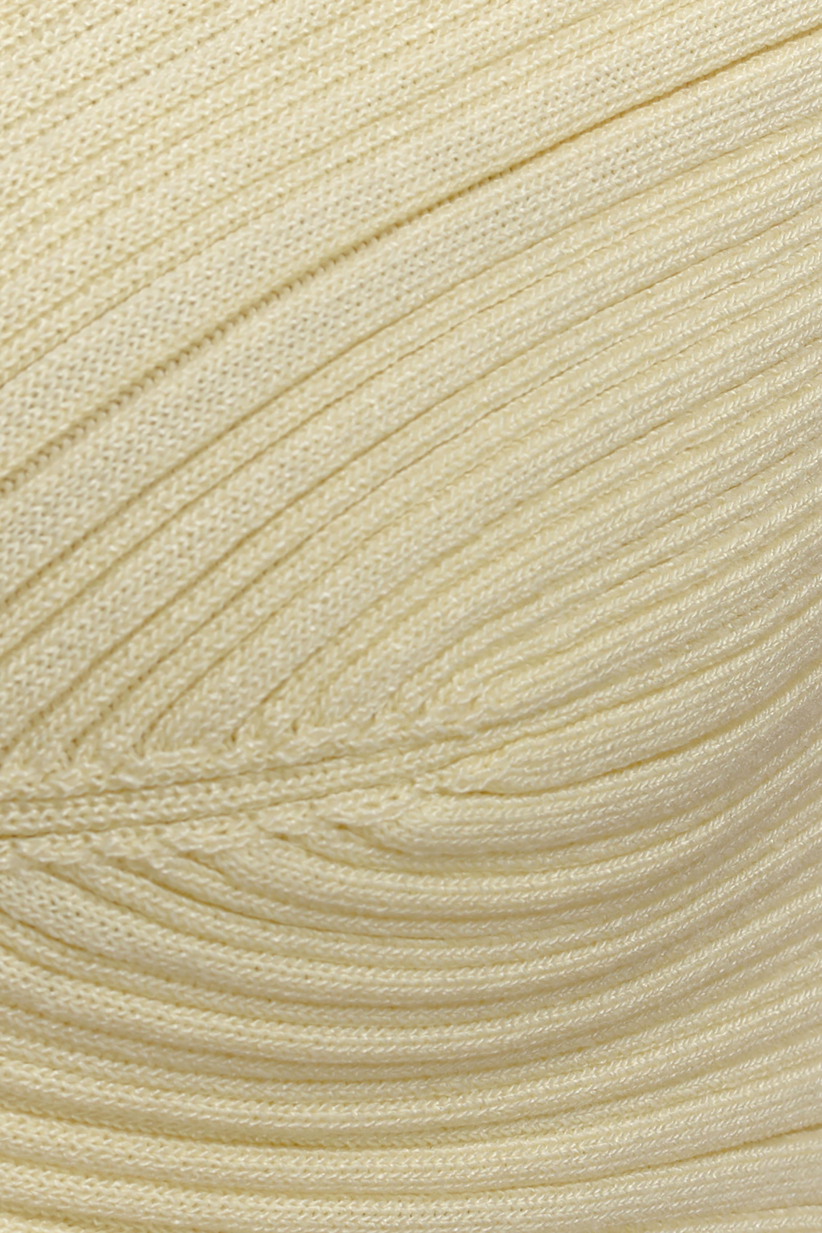 Coleene Pointelle Knit Top - Lemon