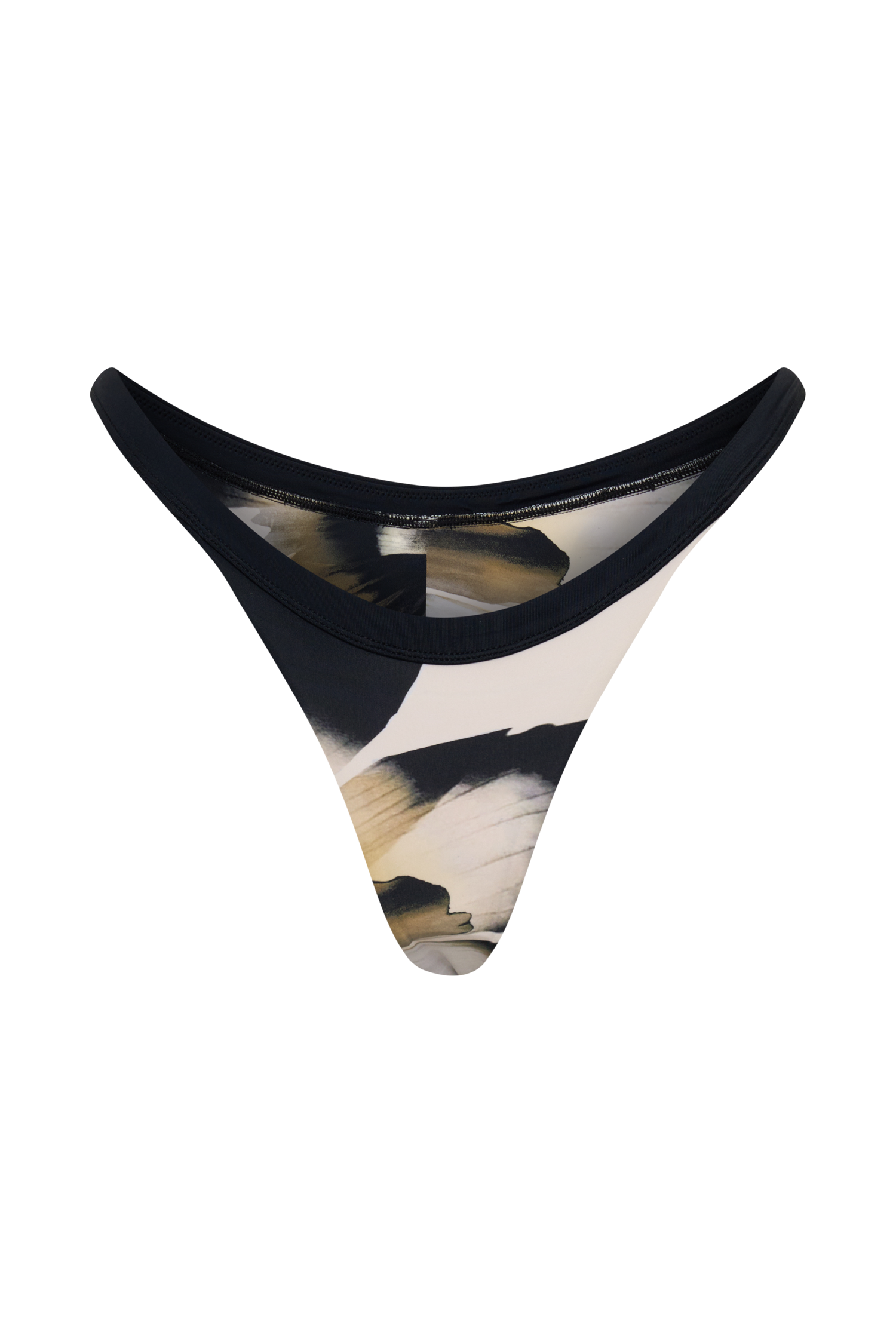 Isla Thong Bikini Bottom - Ivory Oversized Floral Print